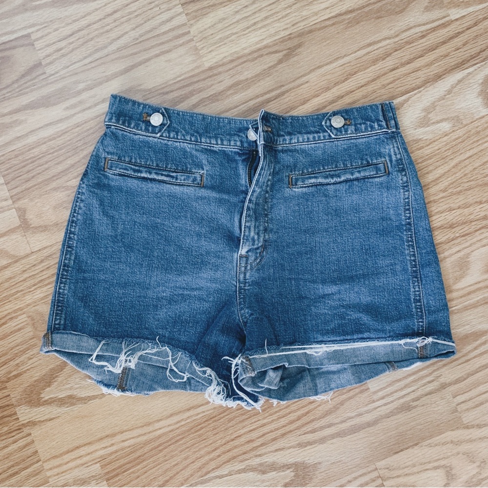 Madewell 🌈 retro high-waisted denim shorts